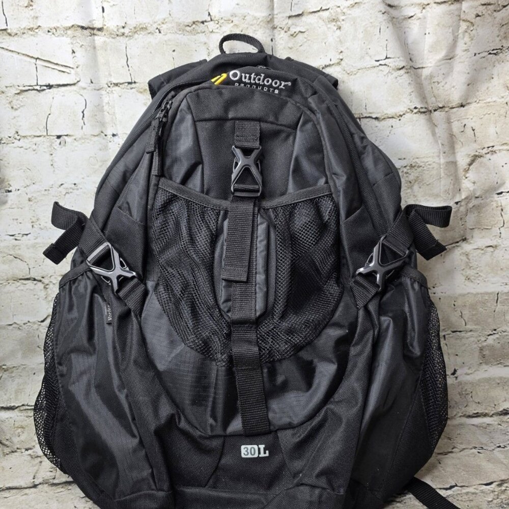 Outdoor Products Hiking Backpack 30L Rucksack Unisex Black NWOT